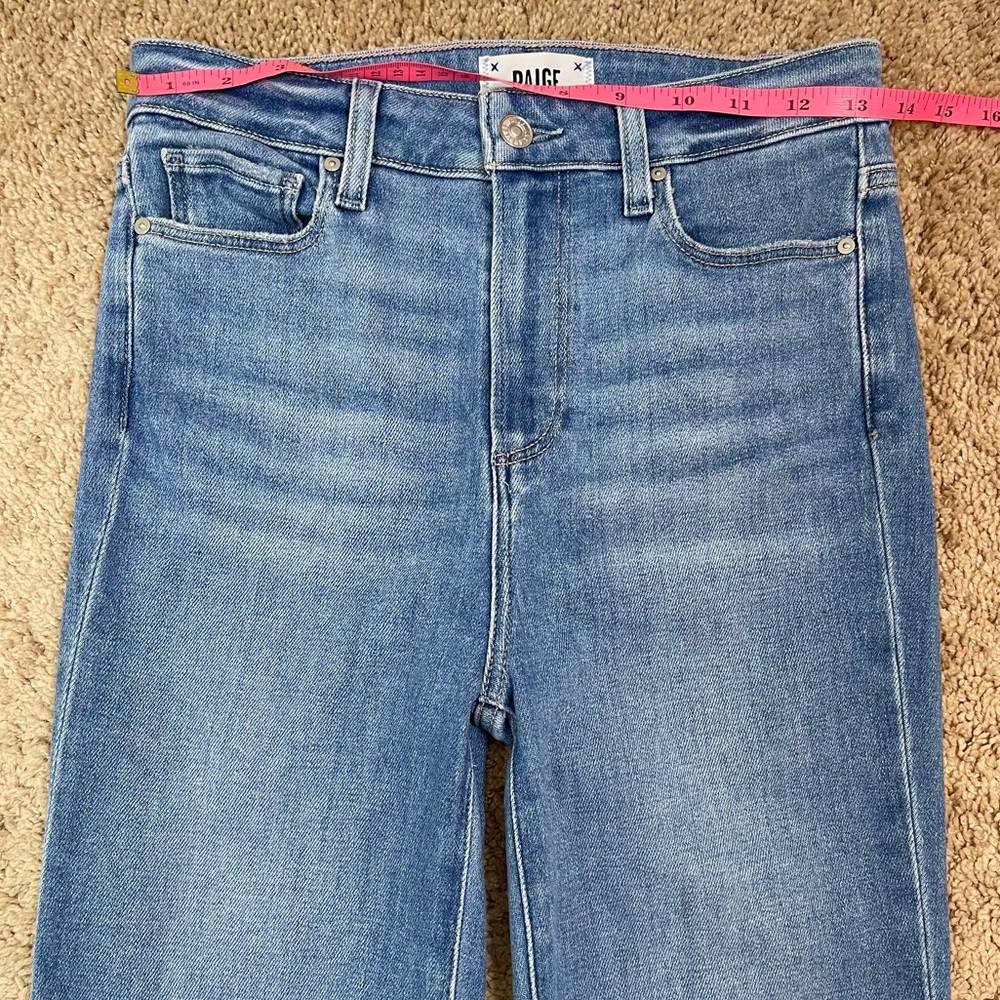 Paige Claudine High-Rise Jeans in Darling with Bootcut Flare Siesta Hem Size 26 - Picture 13 of 16